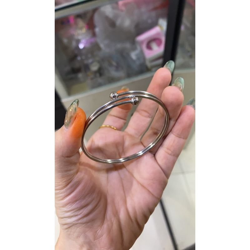 gelang besi putih dewasa 25rb aja ready