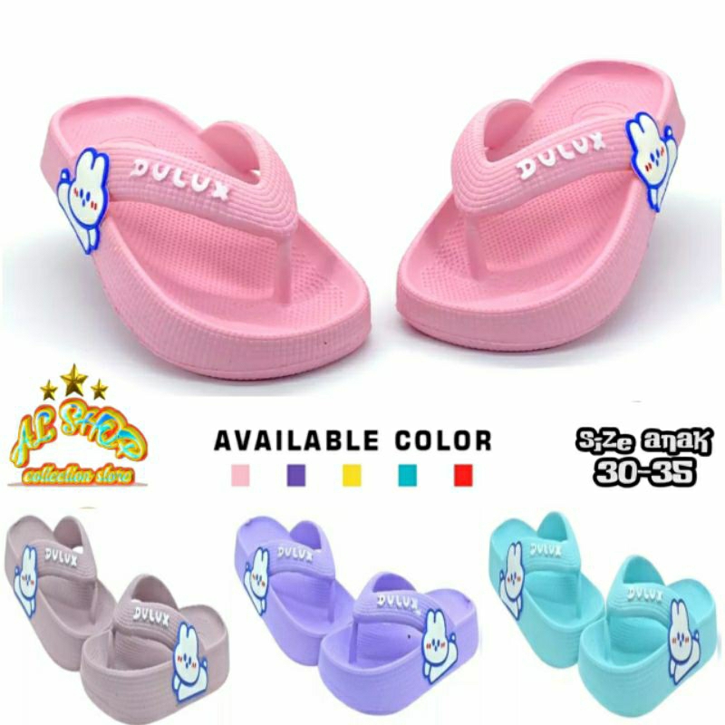 Sandal anak perempuan karakter bunny size 30 - 35 510c dulux