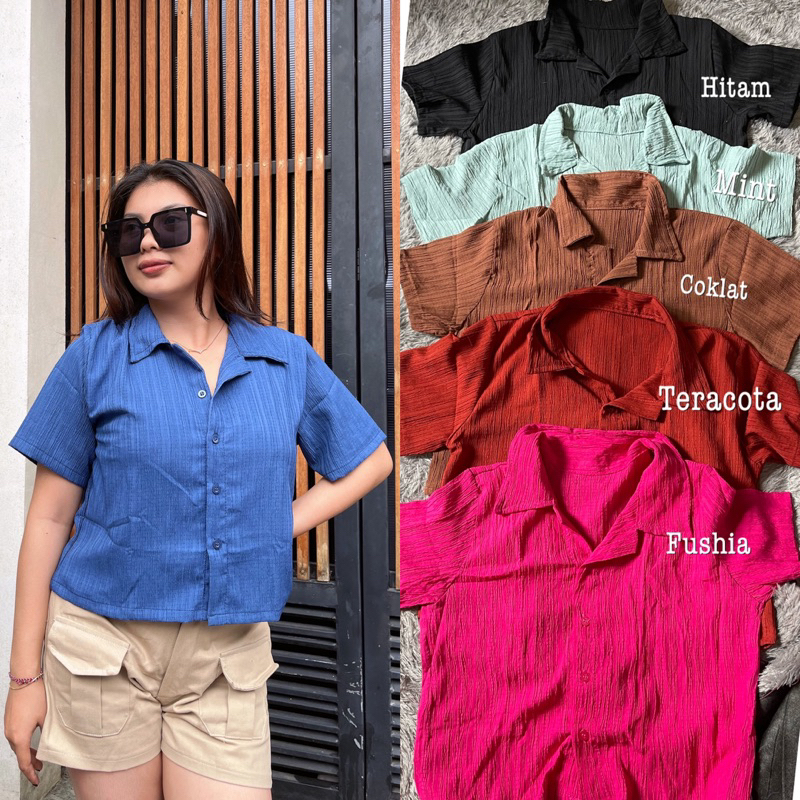 Atasan kemeja cewek (bahan lady cruh)