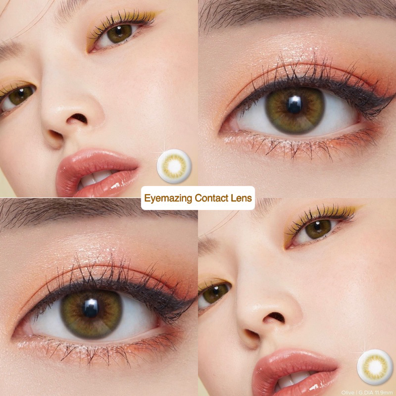 EYEMAZING Softlens - EMILY Olive / Green / Hijau Normal Minus Beda Minus
