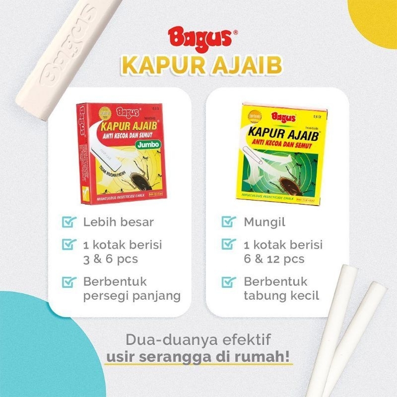 Bagus Kapur Ajaib Jumbo Merah Anti Semut Anti Kecoa 100%