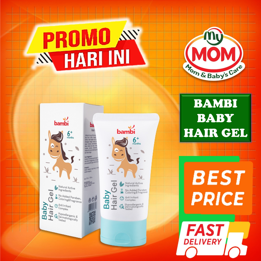 [BPOM] Bambi Baby Hair Gel 50ml | Styling / Bambi Gel Rambut Bayi dan Anak / MY MOM