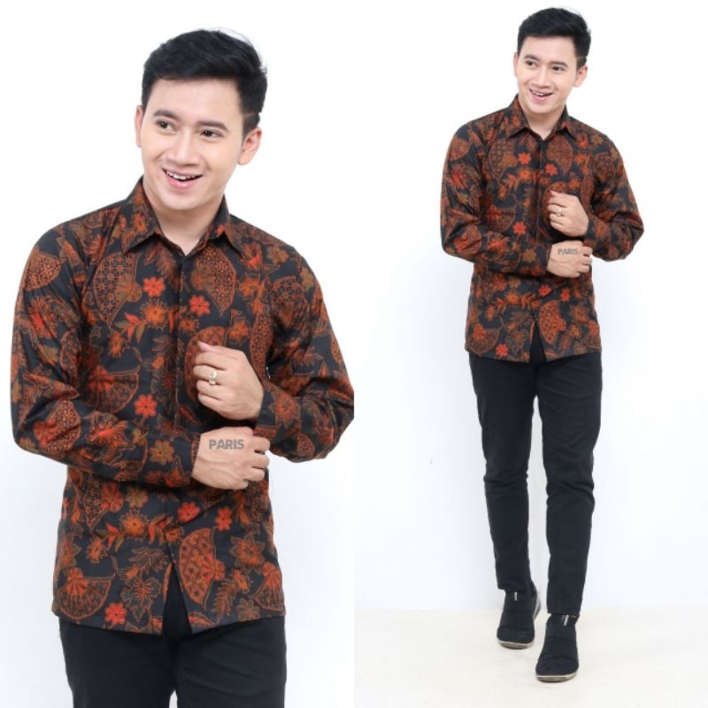 KEMEJA BATIK PRIMISIMA SOGAN (COD) PROMO BATIK PRIA SIZE M L XL XXL BSWART BATIK HRBO26 Hem panjang padi