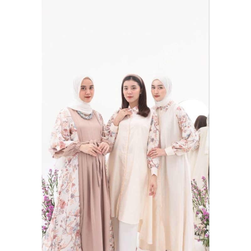 HEAFEN TUNIK baju cewek kuliah atasan tingkat pakaian muslim polos wanita hijabers top style korea k