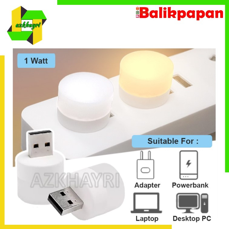 Lampu Mini LED USB Eye Lampu Tidur Mini Travel Baca Emergency Bohlam Bulb Light Kecil