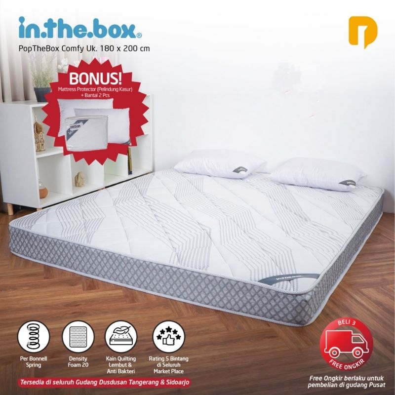 Springbed / Kasur In The Box Free Bantal Premium Dan Matras