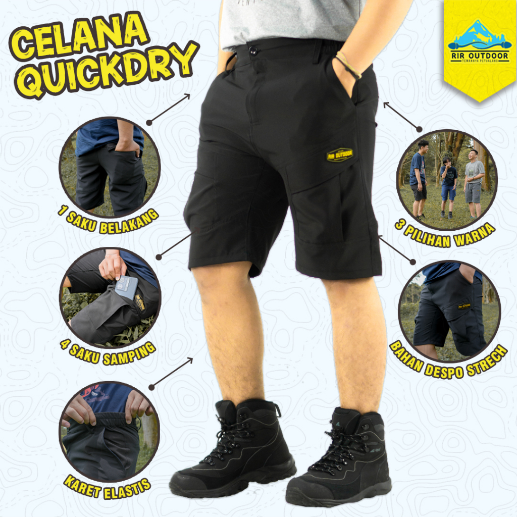CELANA PENDEK CARGO RIR OUTDOOR CELANA HIKING GUNUNG