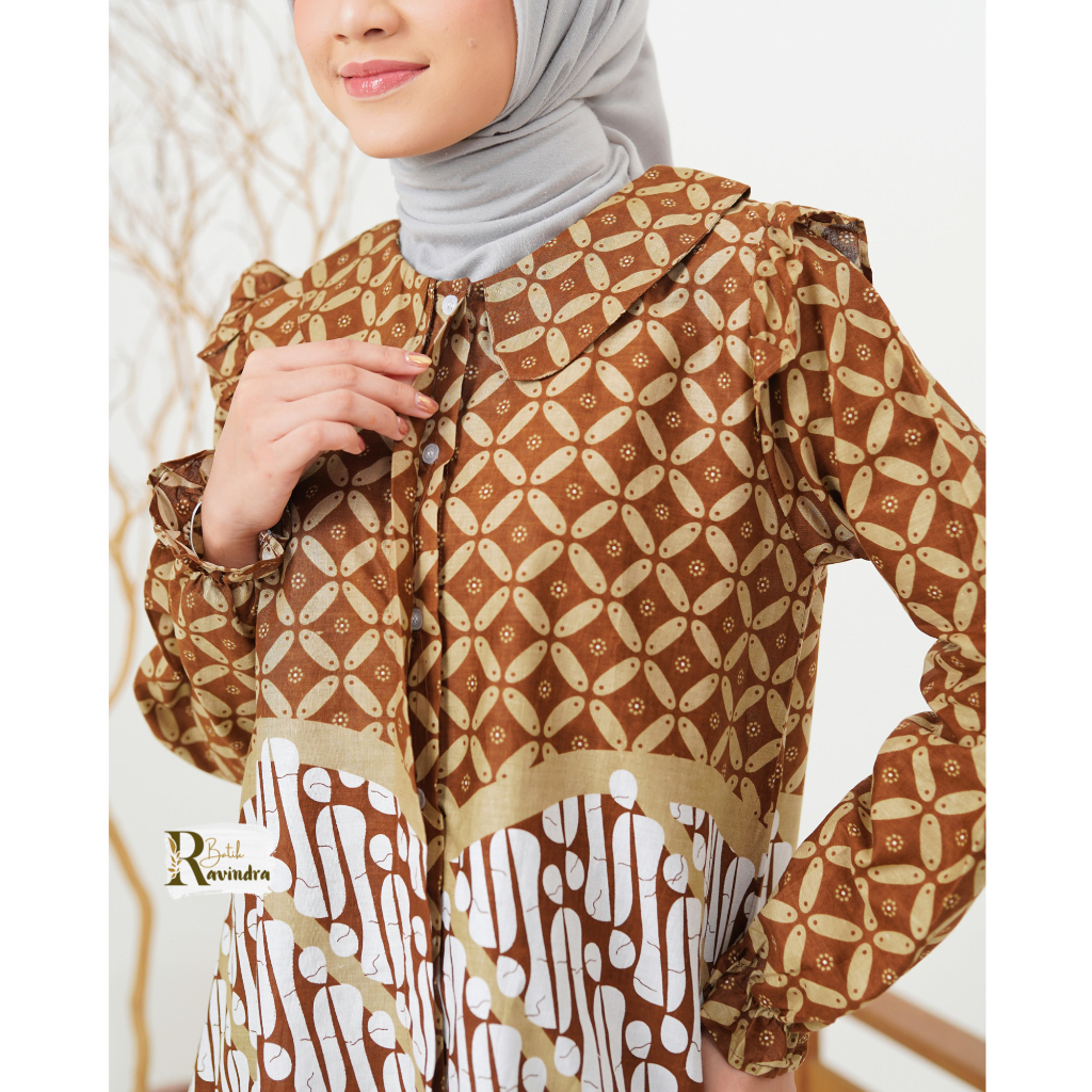 Blouse Batik Motif Kawung Batangan