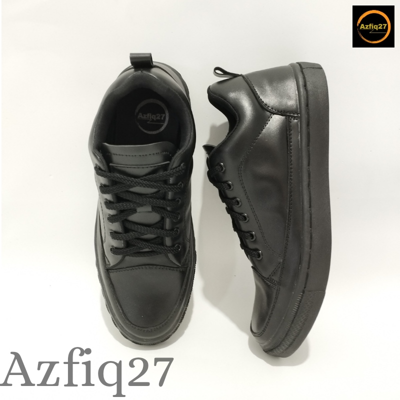 Sepatu Pria Wanita SNEAKERS Terbaru Full Black Azfiq27 #8 Model Terbaru