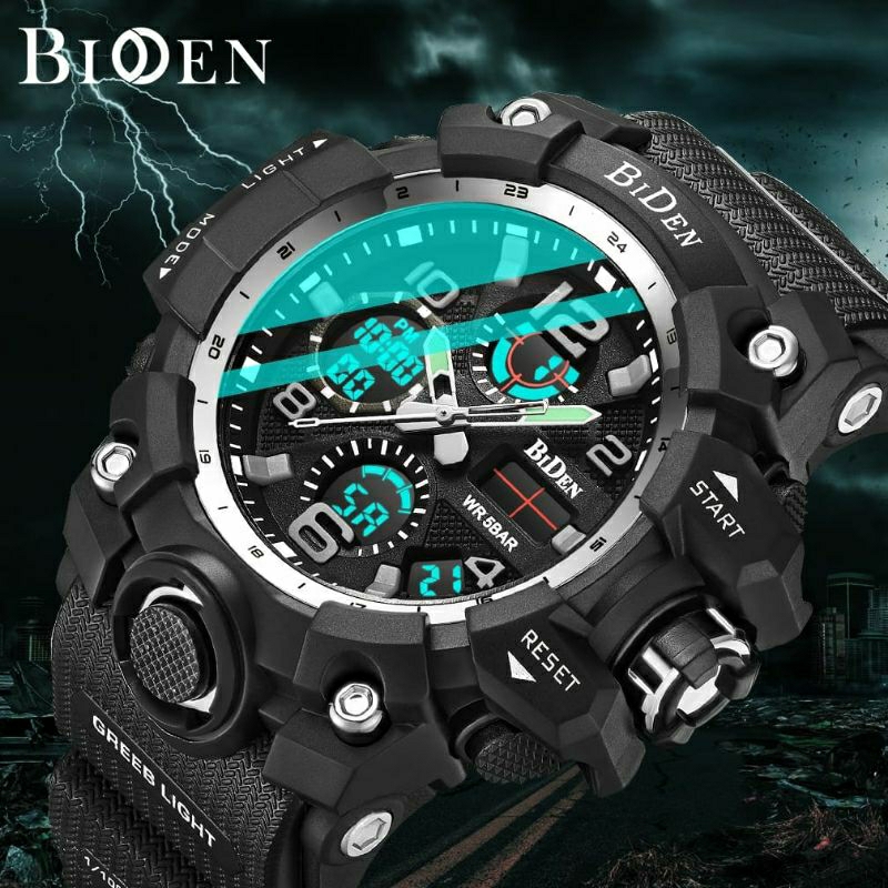 Jam Tangan Biden B1000 Terlaris Dualtime Water Resistance 5 Atm Kuarsa Bisa COD