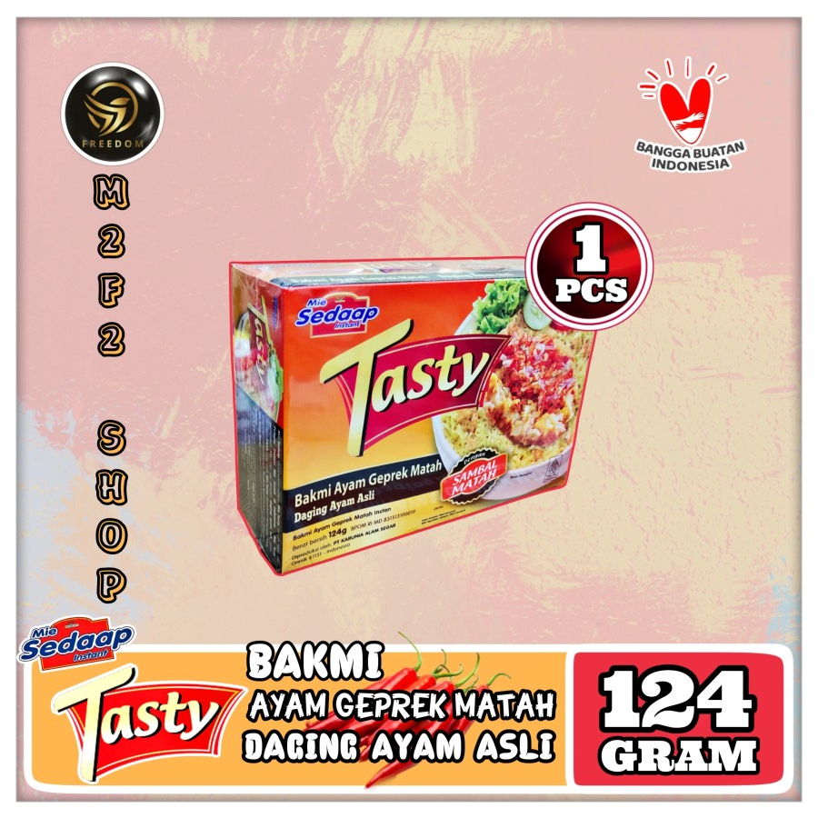 

Mie Ayam Sedaap Tasty Bakmi Daging Ayam Geprek Matah - 124 gr (Kemasan Satuan)