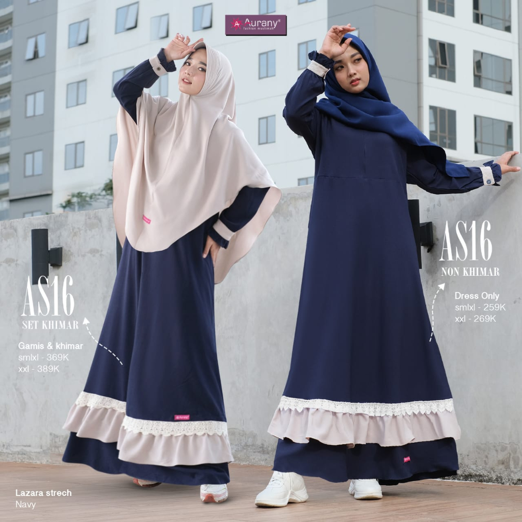 GAMIS AURANY AS 16 / GAMIS AURANY SET KHIMAR