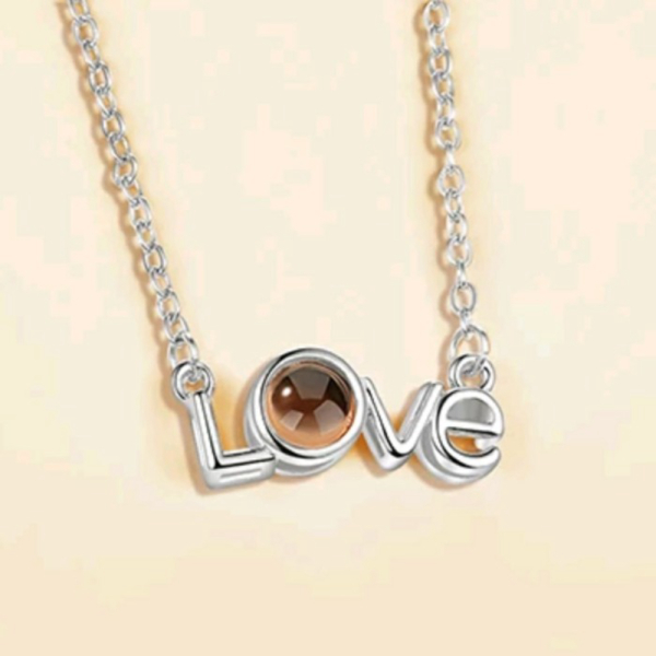 Dijual Pendant 100 Bahasa I LOVE YOU Free Chain Kalung I LOVE YOU - Silver Limited