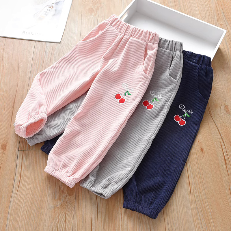 CELANA ANAK JOGGER CHERY RIB / CELANA ANAK PEREMPUAN KARET