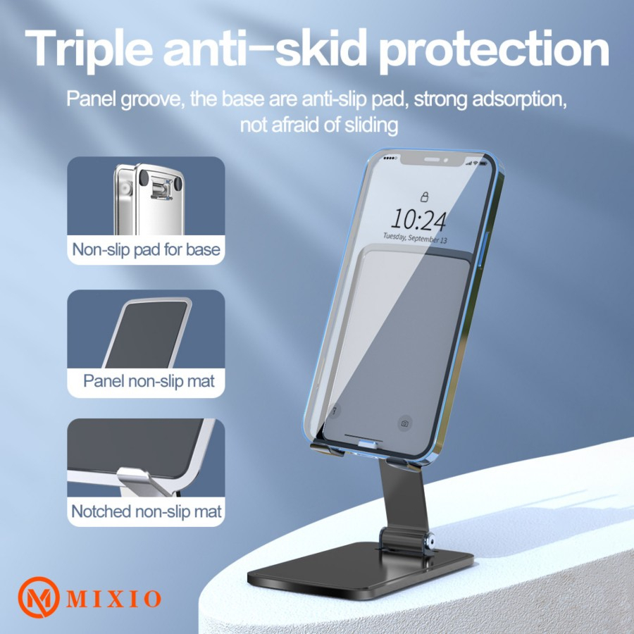 MIXIO - Desktop ZM-02 METAL Phone Holder Dudukan HP Stand Handphone