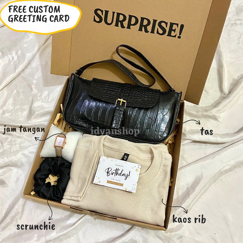 [IDYANS] HANDBAG CROCO TAS BAHU WANITA HAMPERS GIFTBOX KADO TAS WANITA HAND BAG
