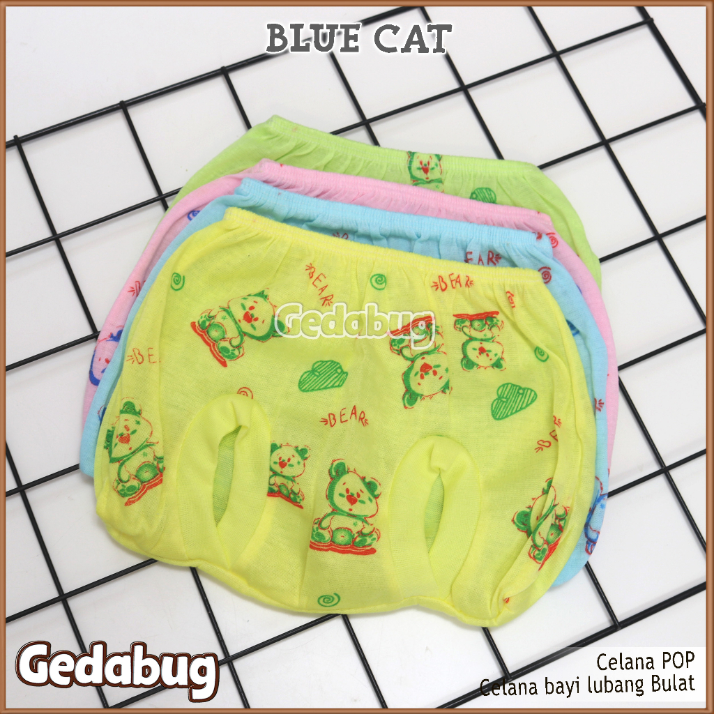 3 Pcs - Celana POP BLUE CAT | Celana Bayi dan anak Motif Print Unisex | Gedabug