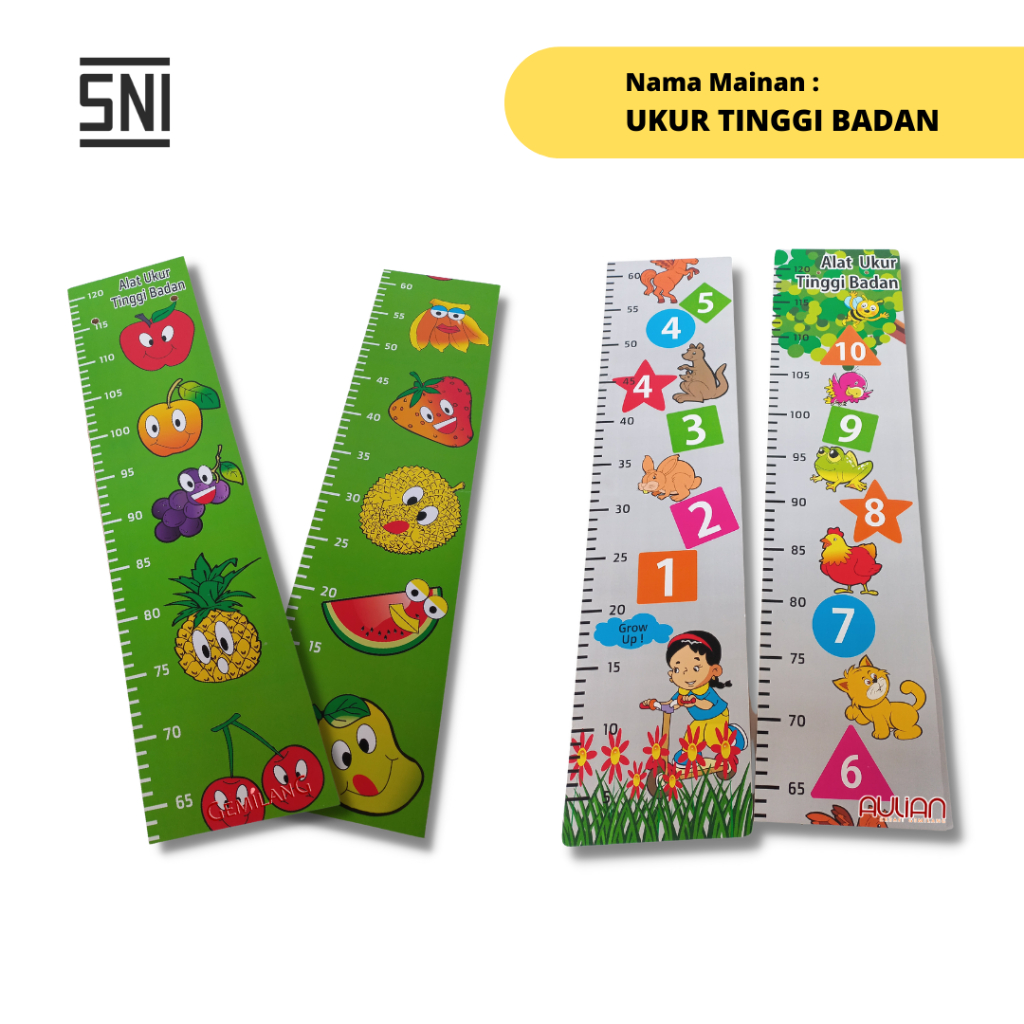 UKUR TINGGI BADAN MAINAN KAYU/ MAINAN EDUKASI / ALAT PERAGA EDUKASI / MAINAN MONTESSORI