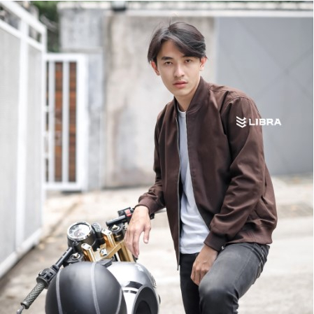 Libra Jaket Canvas Coklat Jaket Bomber Pria Original Jaket Pria Bomber Jaket Pria Dewasa Jaket Cowok