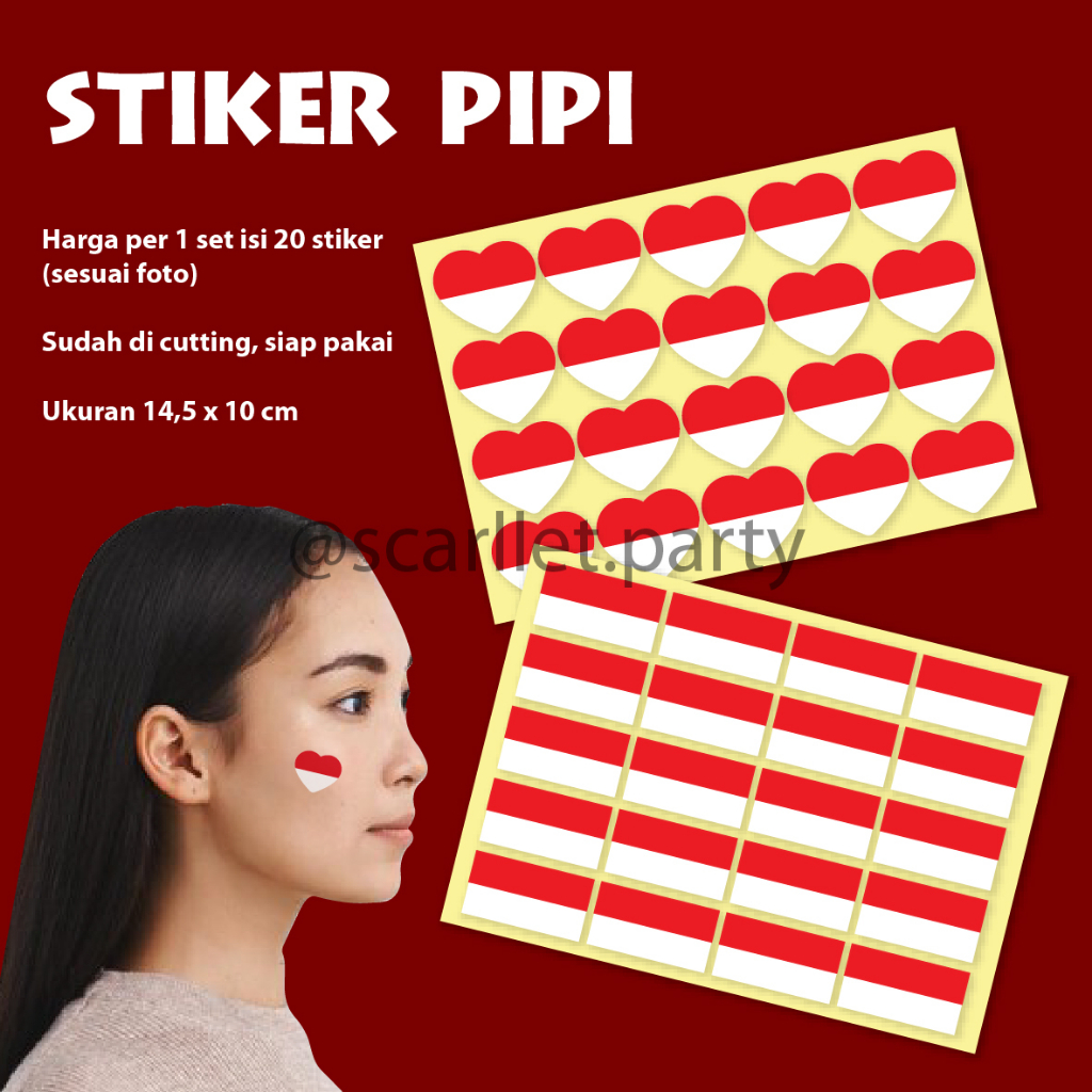 

STIKER PIPI BENDERA INDONESIA AGUSTUSAN 17 AGUSTUSAN DEKORASI HIASAN KEMERDEKAAN RI TEMPELAN LABEL PIPI STIKER PIPI STIKER SUPORTER BOLA