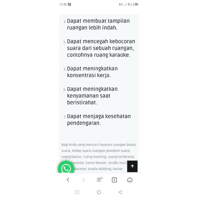 peredam suara ruangan