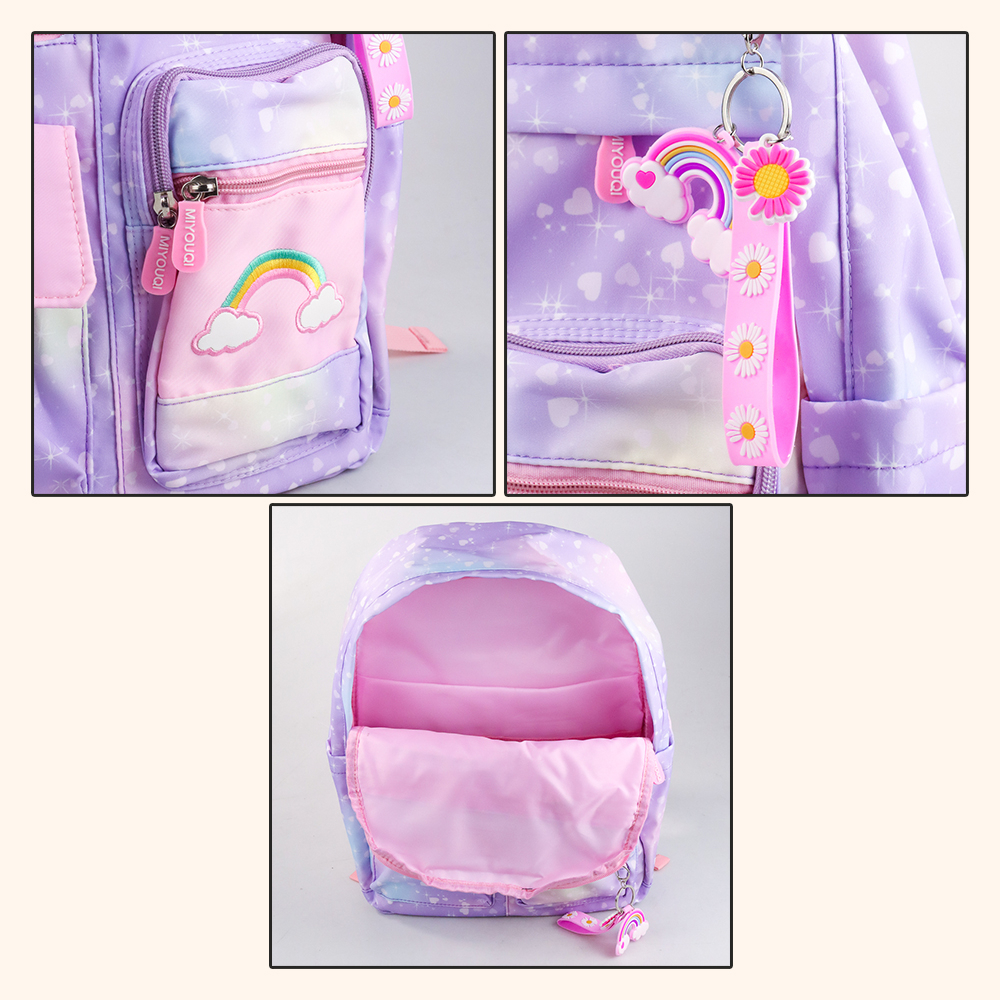 Tas Ransel Sekolah Anak Side Open - ZM251 - Purple