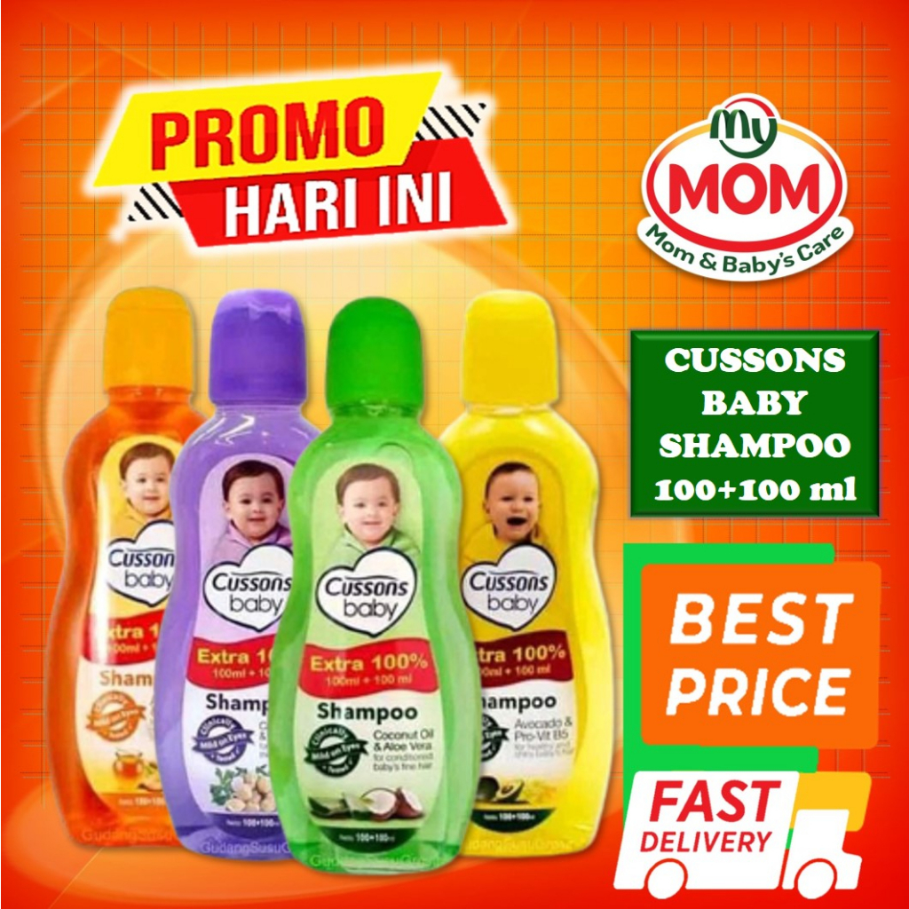 [BPOM] Cussons Baby Shampoo 100ml + 100ml &amp; 50ml + 50ml / Cusson Shampo Bayi 100 ml + 100 ml &amp; 50 ml + 50 ml / MY MOM