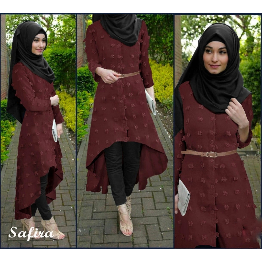 Ratu Mukena - COD Setelan Tunik//Setelan Safira Rubiah//Tunik Linen//Tunik Murah//Setelan Murah//Tun