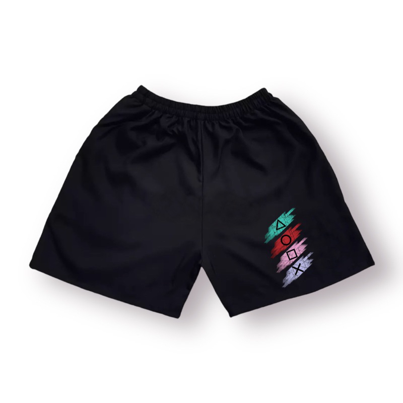 JEFFORD Boxer Pria Sablon DTF 02 | Boxer Pria Wanita | Boxer Pantai | Celana Boxer | Celana Dalam-Hitam PS 1