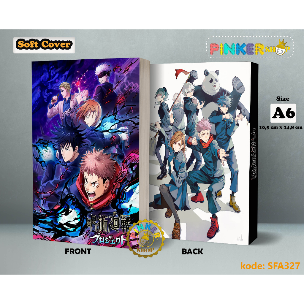 

(SFA327) Pocket Note Anime JUJUTSU KAISEN Softcover A6/A5 Buku Tulis catatan Notes Agenda Planner Jurnal
