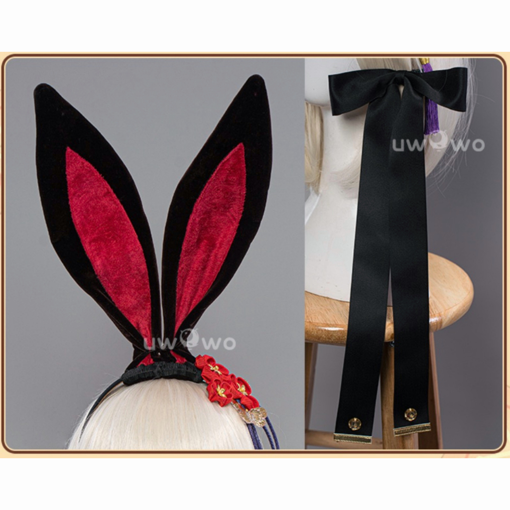 PRE-SALE UWOWO Exclusive Genshin Impact Fanart Hutao Cosplay Bunny Suit Cosplay Cute Costume Ganyu Hutao Keqing