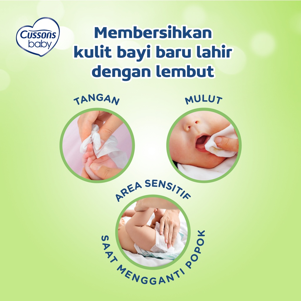 [BPOM] Cussons Baby Newborn Wipes Sensitive 45's / Cusson New born Tissue Bayi / Tisu Bayi