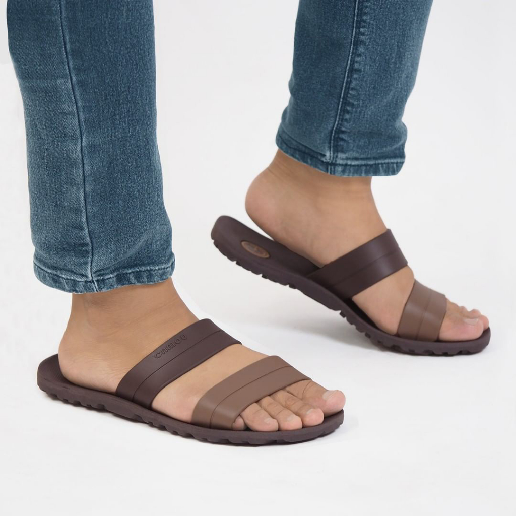 Sandal Slide Slip On Pria Bahan Full Karet Rubber Anti Licin Dan Tali Tidak Mudah Putus - Dakota Spinel Original Sendal Camou