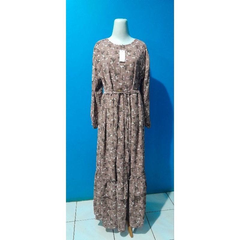 Gamis Ceruty/ gamis motif bunga