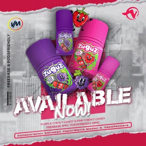 ZUGUZ ZUGUS SERIES 60ML BY VAPEPACKERS X VAPORMANIA - V1 PURPLE CHEW