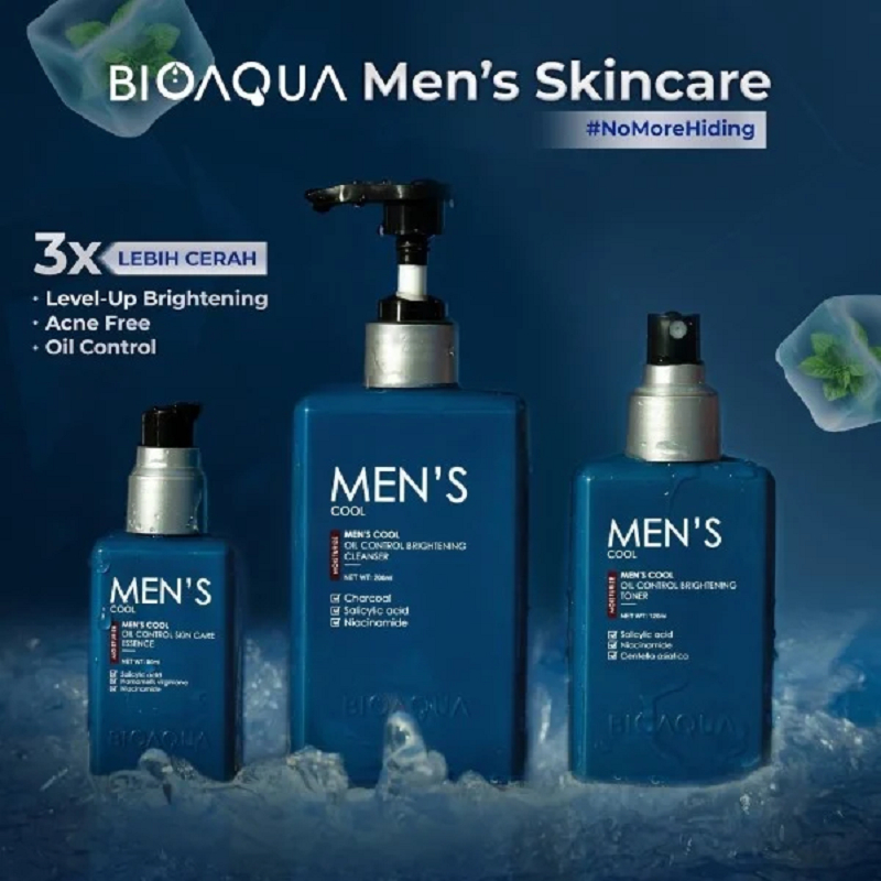 BIOAQUA Men's Skincare | Pencerah Wajah | Oil Control &amp; Memudarkan Bekas Jerawat