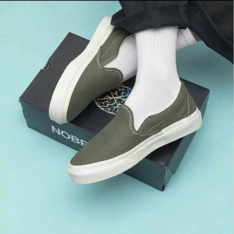 Nobrands footwear slip on olive green