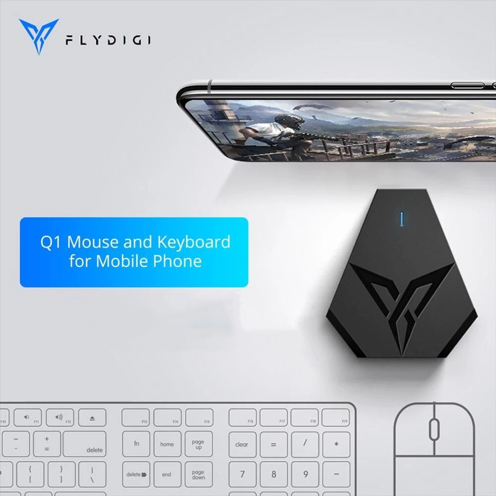 Flydigi Bluetooth Adapter Teclado Converter Mouse and Keyboard - FeiZhi Q1 - Black