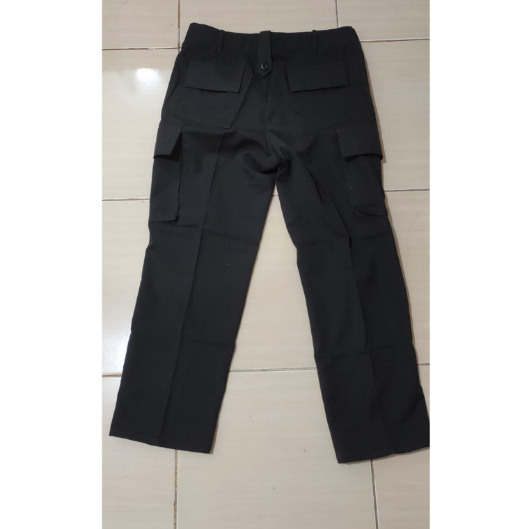 celana pdl polri - satpam - security - celana PDL hitam dan coklat  bahan halus