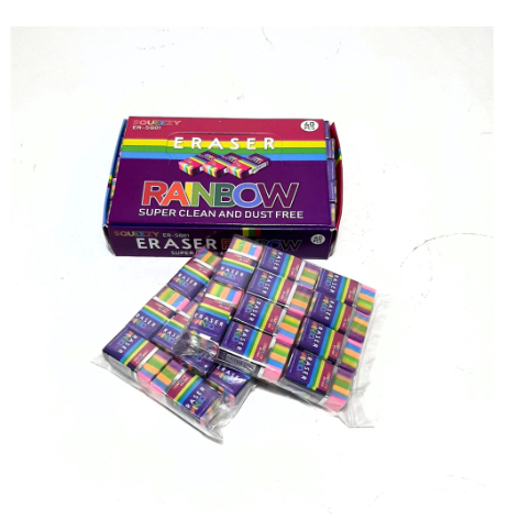

1 Pack/10Pcs Penghapus Eraser Sedang Rainbow