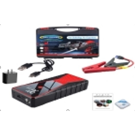 POWER Jump Starter Mobil Power Bank Senter USB 12V 10000mAh - JX57Pro - Black/Red