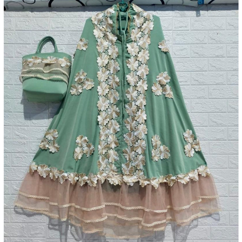 Mukena Traveling JUMBO Renda Mewah