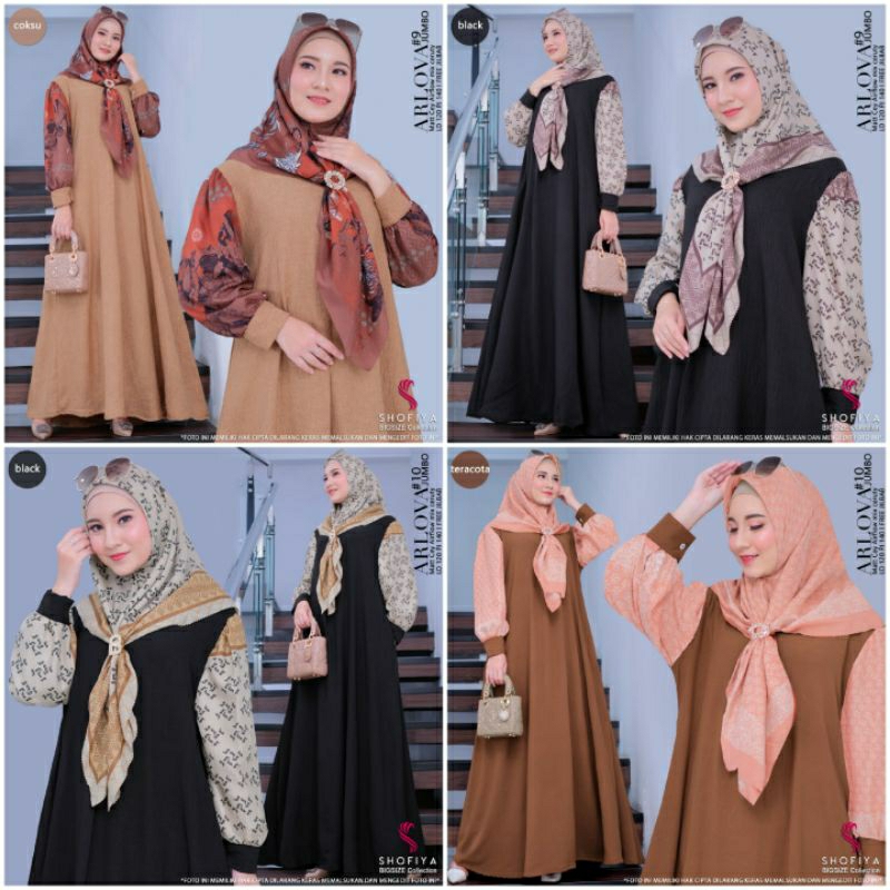 DREWS JUMBO ARLOVA FREE JILBAB by SHOFIYA BIG SIZE