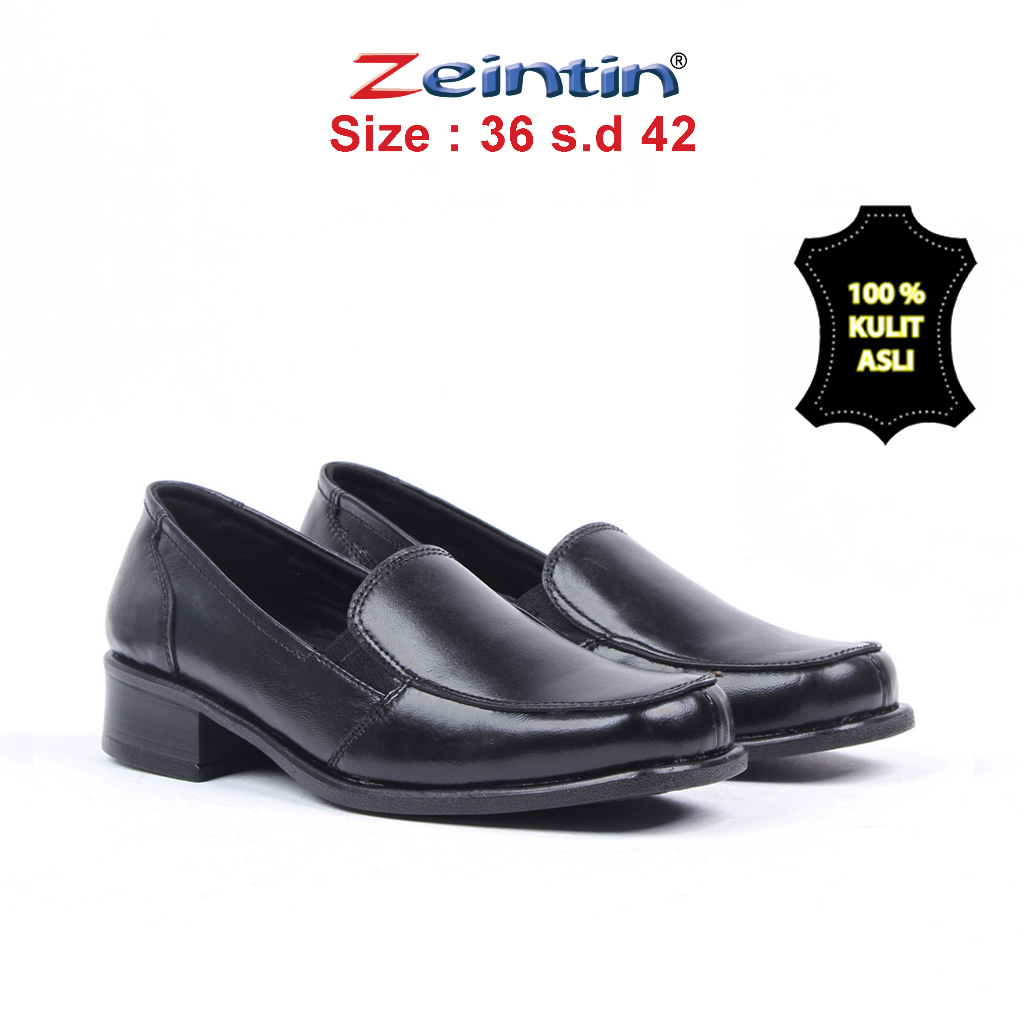 Zeintin - Sepatu Pantofel Kerja Wanita Sepatu Pantofel Formal Bahan Kulit Asli Terbaru Handmade Original Zeintin BJ