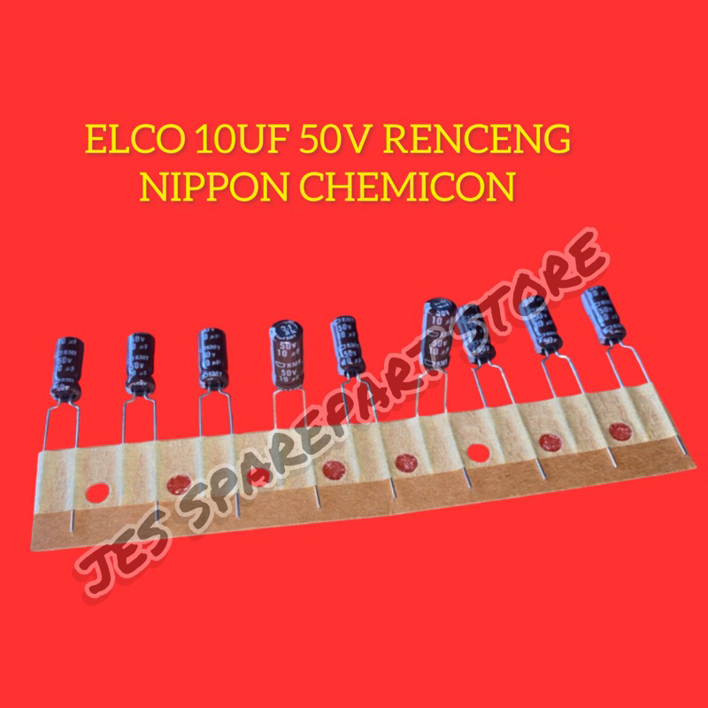 ELCO 10UF 50V RENCENG ORIGINAL NIPPON CHEMICON