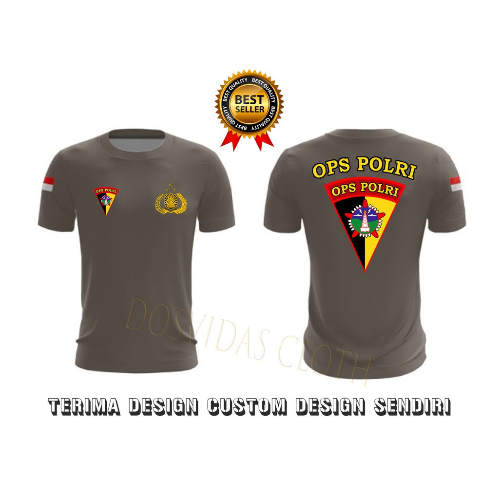 PREMIUM Kaos Dalam / Kaos Dalaman OPS POLRI Baju Dinas Polisi POLRI (WARNA COKLAT) TERBARU
