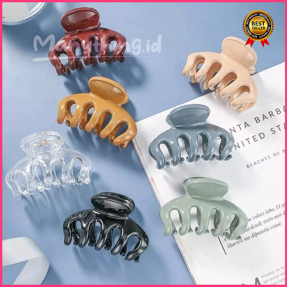 JEDAI JUMBO 8CM CAKAR 5 - Jepit Rambut Jumbo Hair Claw Clips - Jedai Salon Gurita Jumbo KUAT