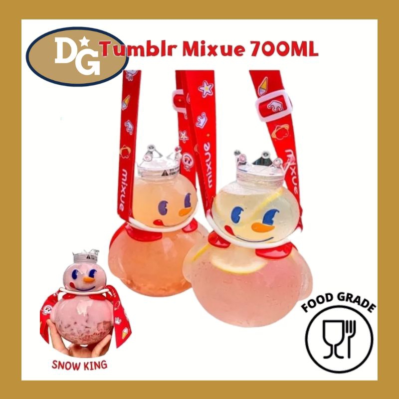 Botol Minum Mixue Botol Mixue Snow King Bottle Viral Tumblr Mixue 700ml