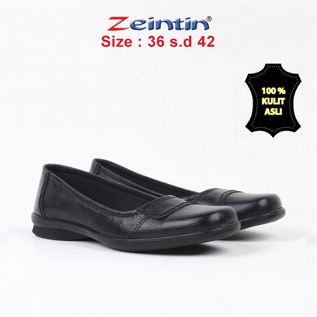 Zeintin - Sepatu Pantofel Wanita Bahan Kulit Sapi Asli Brand Local Sepatu Kerja Sepatu Kantor Wanita Sepatu Formal Bahan Kulit Original Zeintin BJ