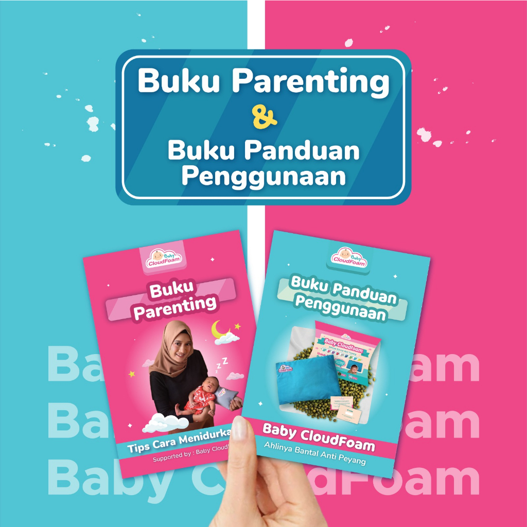 BABY CLOUDFOAM Bantal Anti Peyang Kulit Kacang Hijau Anti Air &amp; Anti Bakteri